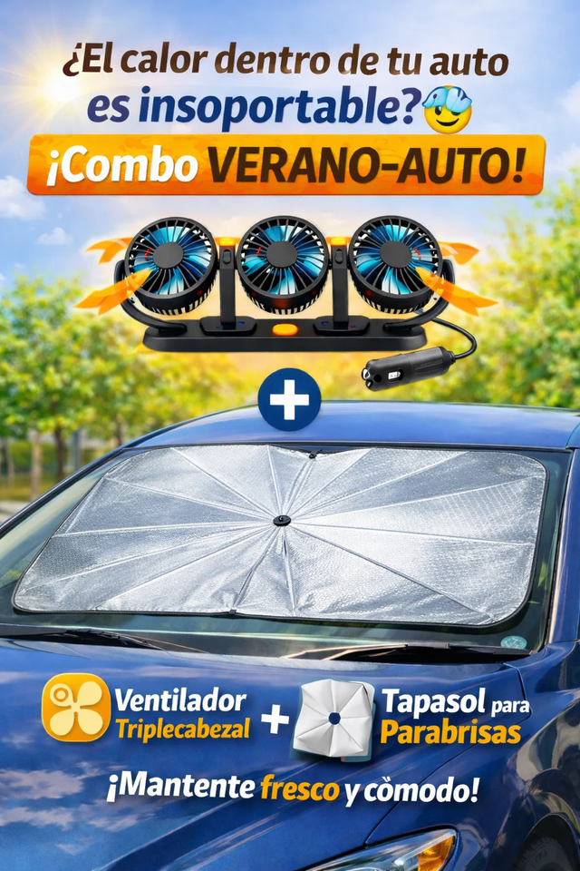 VENTILADOR+ TAPASOL COMBO VERANO–AUTO 2026